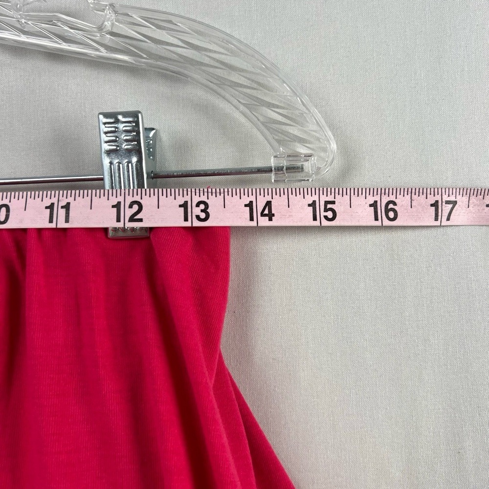Davi & Dani Romper Womens Small Fuchsia Strapless Ruffle Elastic Waist Pink NEW - Picture 13 of 15